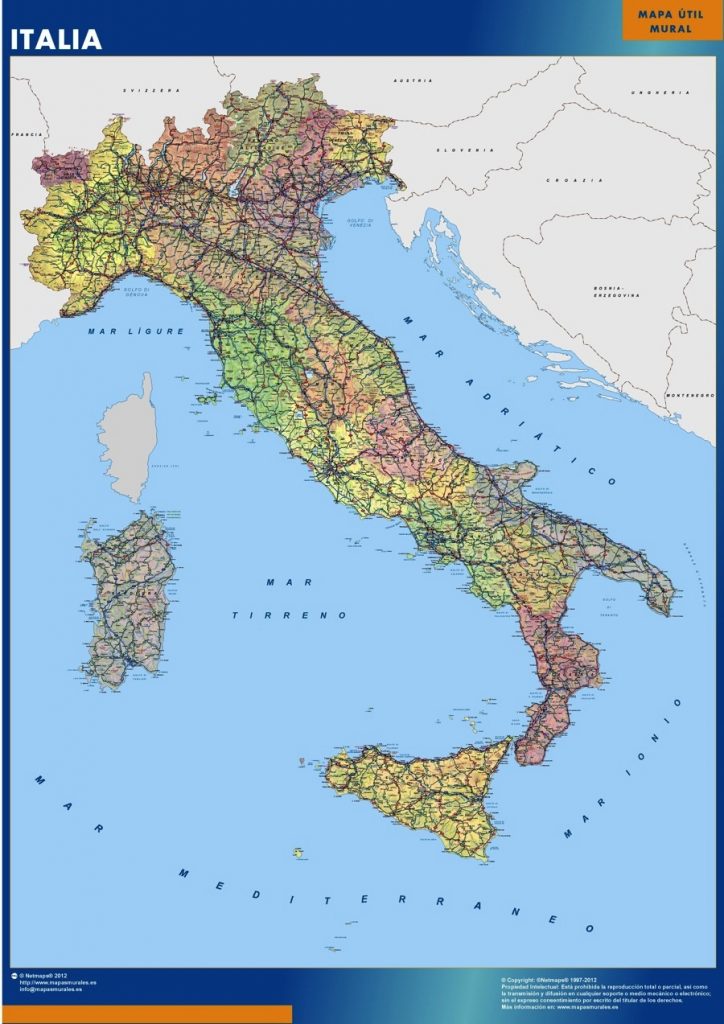 Mappa murale Italia