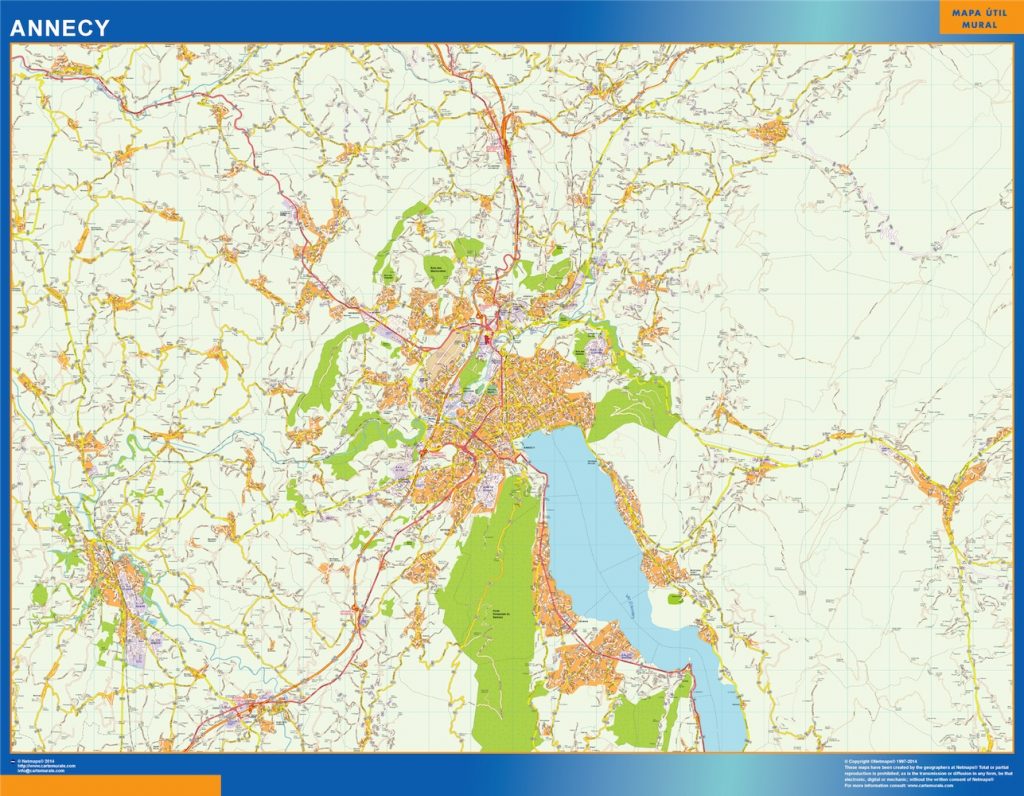 Mappa di Annecy, Francia Mappa di Annecy, Francia