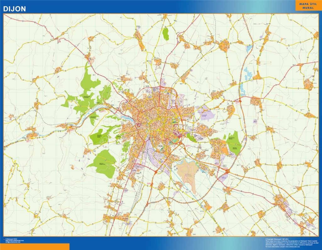 Mappa di Digione, Francia Mappa di Digione, Francia