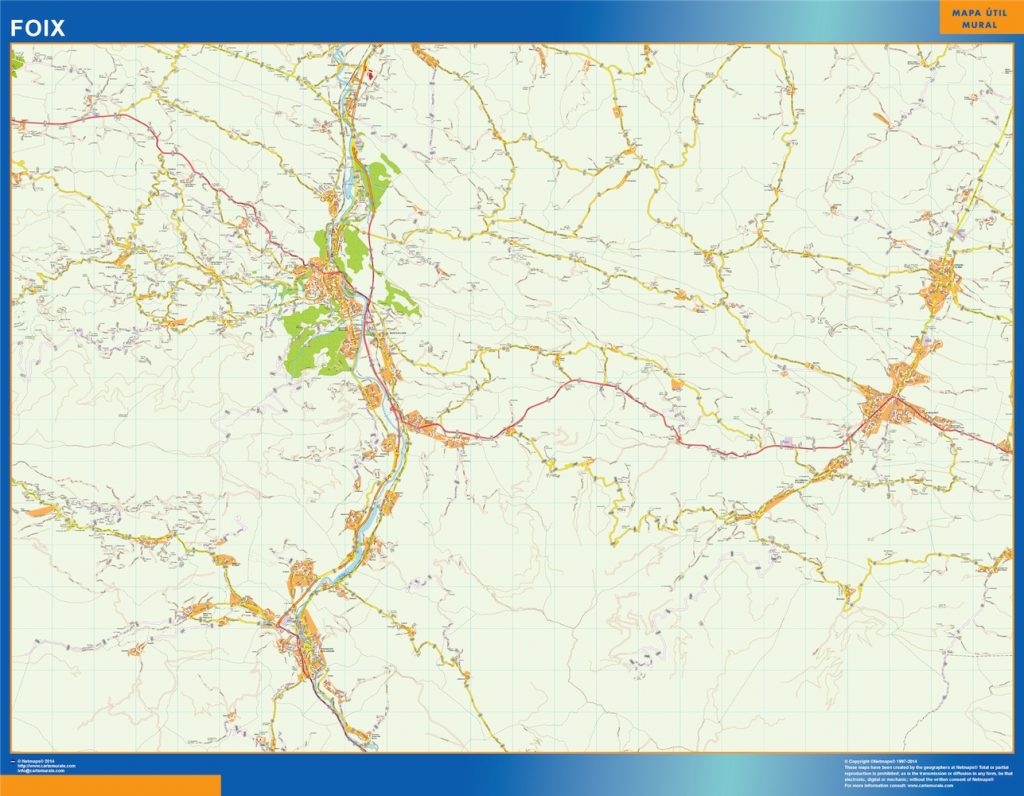 Mappa di Foix, Francia Mappa di Foix, Francia