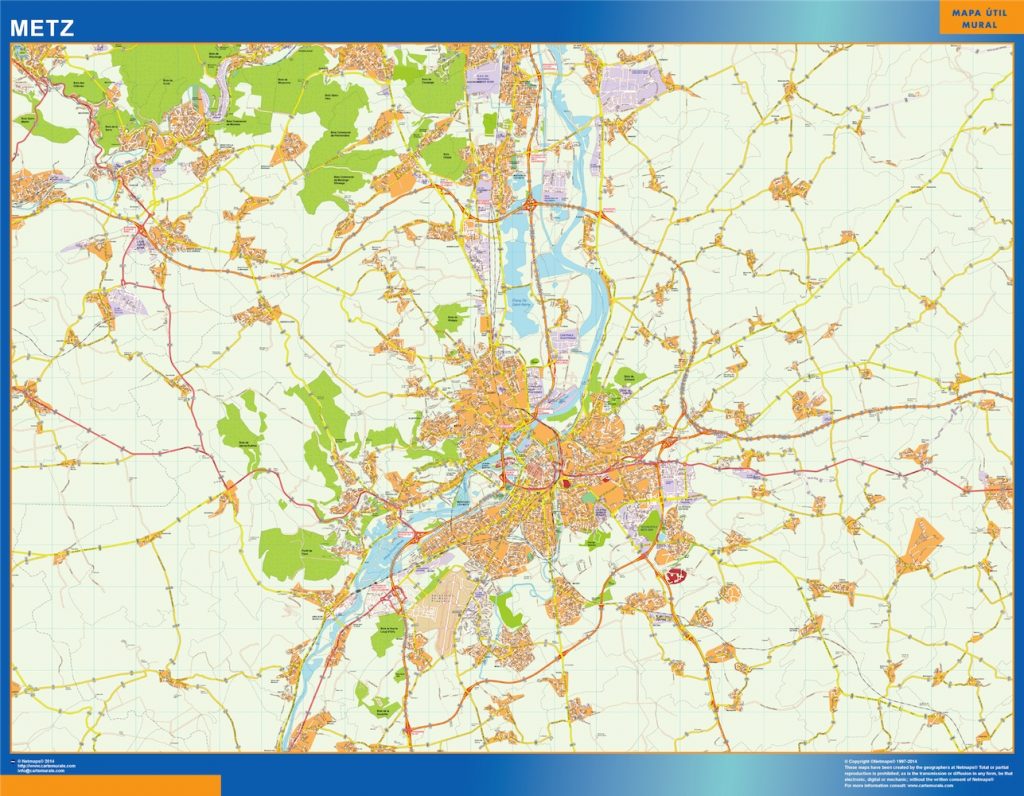 Mappa di Metz, Francia Mappa di Metz, Francia