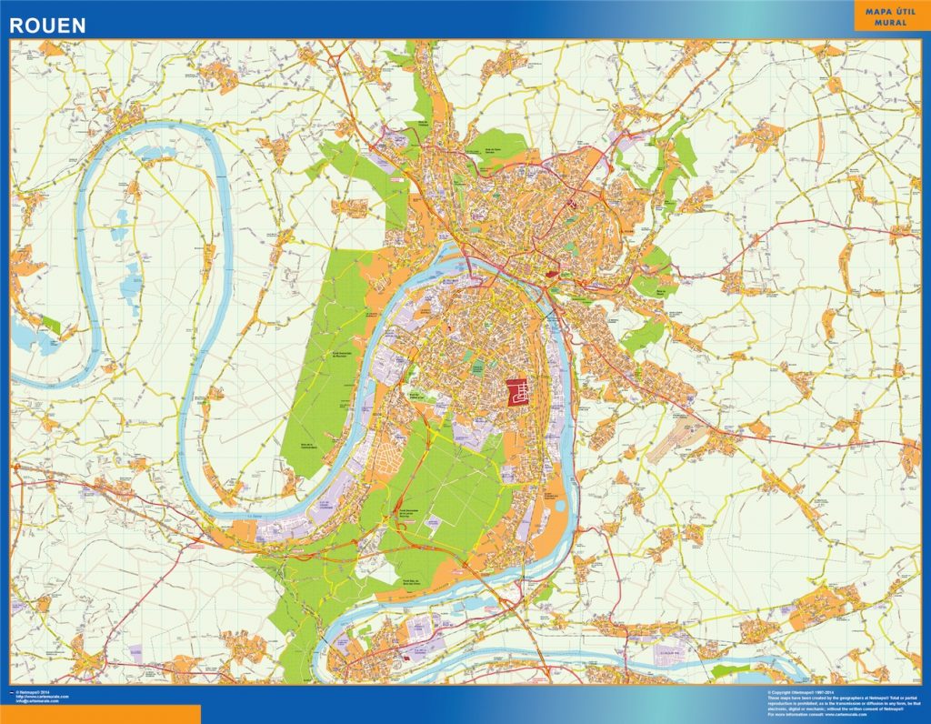 Mappa di Rouen, Francia Mappa di Rouen, Francia