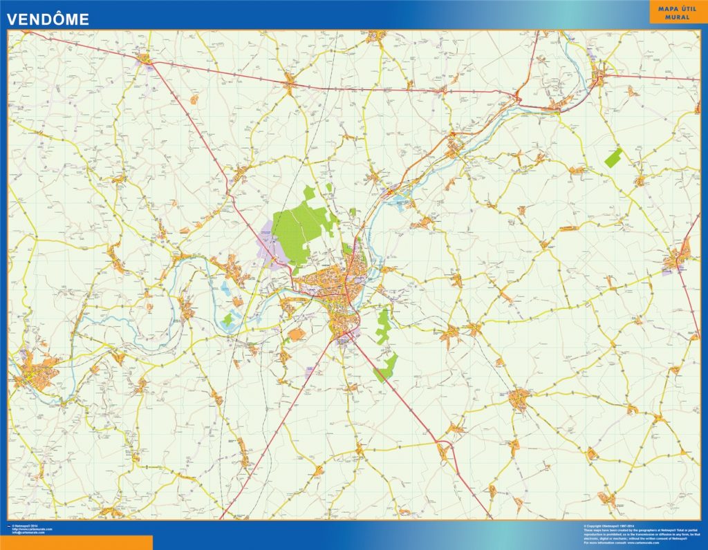 Mappa di Vendome, Francia Mappa di Vendome, Francia