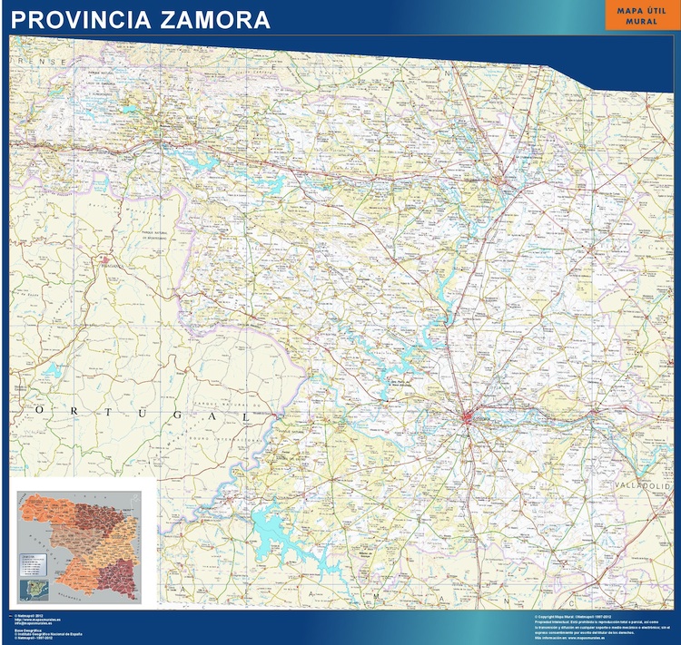 Province Zamora Mappa Di Spagna Mappe Mondo Netmaps Cartina Zamora Spagna